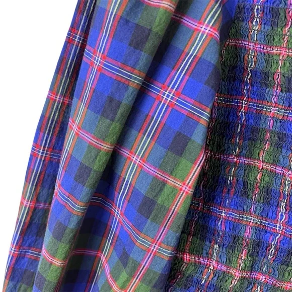 Old Navy Women’s top medium plaid casual office preppy academia - Picture 2 of 5